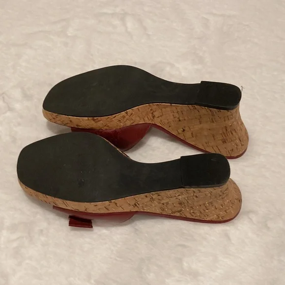 Coldwater Creek red wedges, Sz 7.5M - Picture 5 of 6